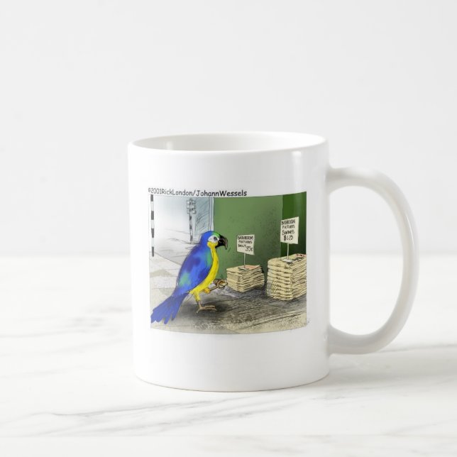 Papegoja Badrumsinredningar Roliga Tecknade Gåvor Kaffemugg (Höger)