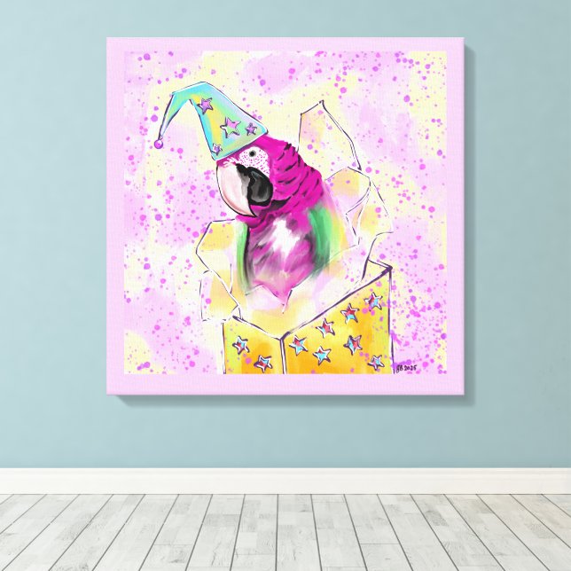 Papegoja Canvastryck (Insitu (trägolv))