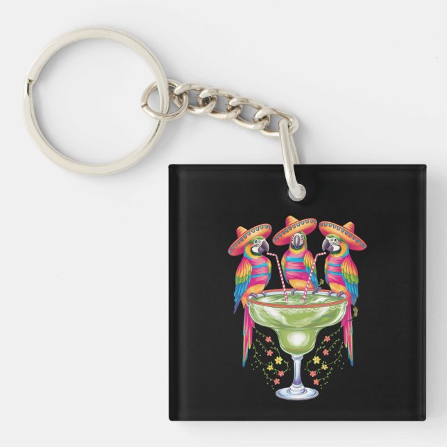 Papegoja Cinco De Mayo Rolig Drickande Mexikansk F (Framsidan)