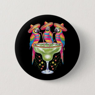 Papegoja Cinco De Mayo Rolig Drickande Mexikansk F Knapp