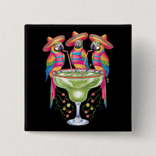 Papegoja Cinco De Mayo Rolig Drickande Mexikansk F Knapp