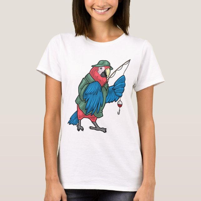 Papegoja Fiskespö Fiske T Shirt (Framsida)