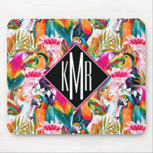 Papegoja- & för handflatanlöv Monogram Musmatta