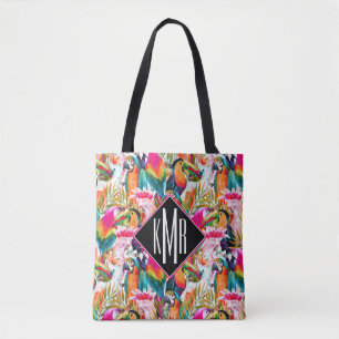 Papegoja- & för handflatanlöv Monogram Tygkasse