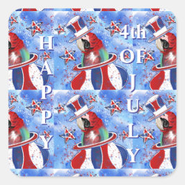 Papegoja Fyrkantigt Klistermärke