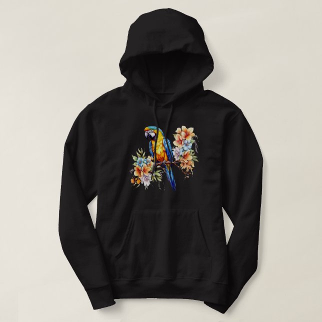 Papegoja Hoodie Tröja (Design framsida)