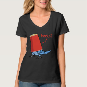 Papegoja i en kopp Hej jag är en persikofaced blå T Shirt