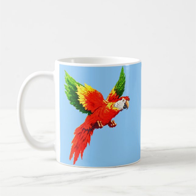 papegoja i flykt kaffemugg (Vänster)