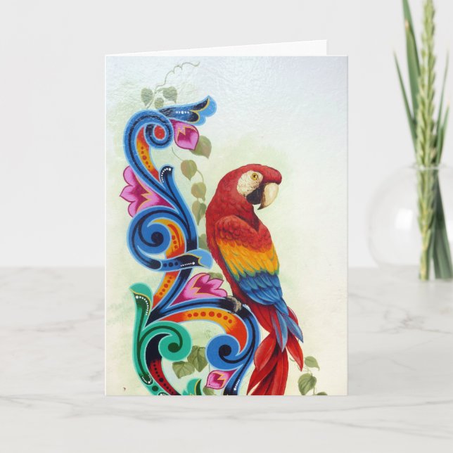 papegoja kort (Framsida)