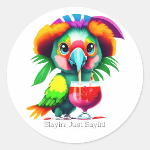 Papegoja Kuvert Sigill Sticker / Bärbar Dator Sti Runt Klistermärke
