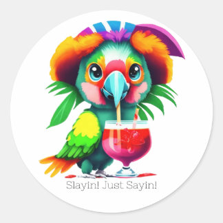 Papegoja Kuvert Sigill Sticker /  Bärbar Dator Sti Runt Klistermärke