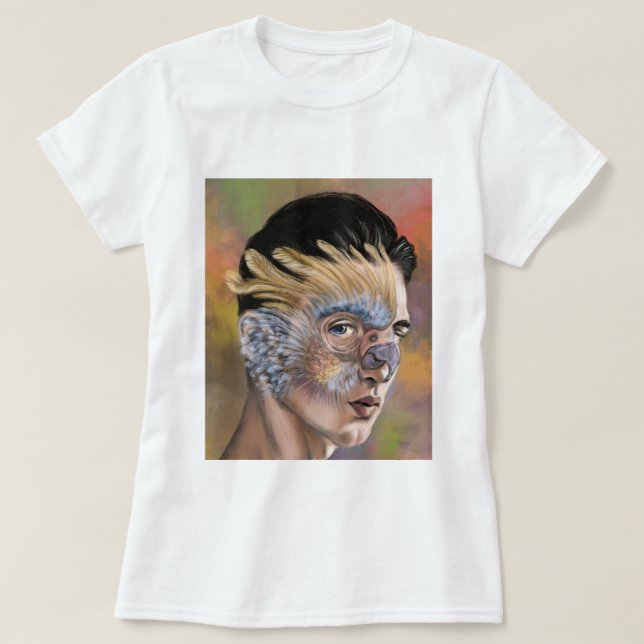 Papegoja Kvinna T-Shirt (Design framsida)