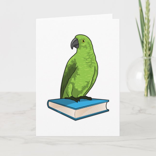 Papegoja med bok kort (Framsida)