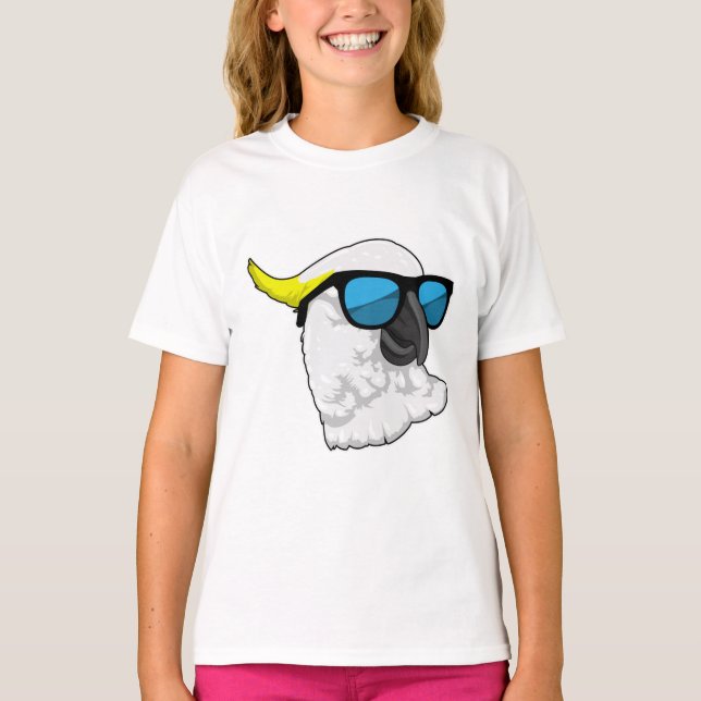Papegoja med solglasögon t shirt (Framsida)