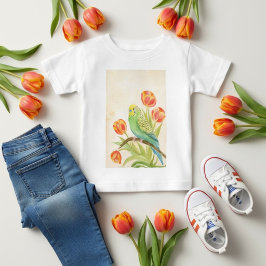 Papegoja med Tulpaner Exotiska Husdjur T Shirt