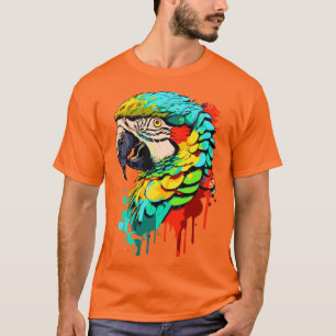 Papegoja - morot - Huvud - Färgfläckarena T Shirt