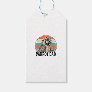 Papegoja Pappa Vintage Solnedgång Gravyr T-Shirt D Presentetikett