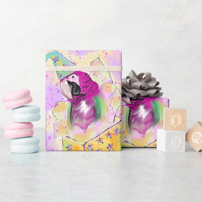 Papegoja Presentpapper (Baby Shower)