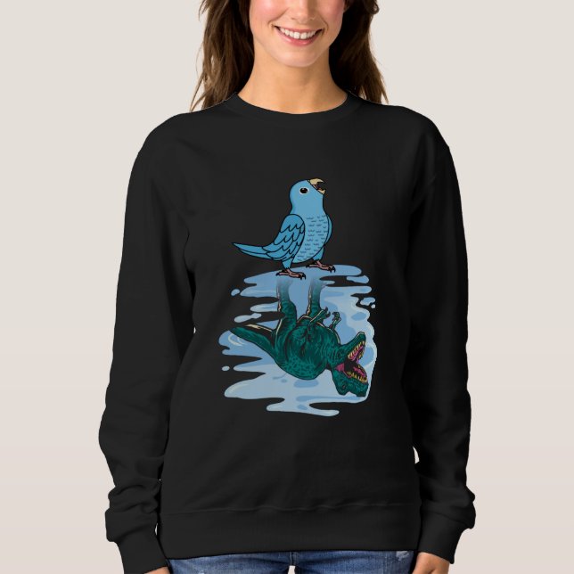 Papegoja & Rex-reflektion I Blå dvärgpapegoja T Shirt (Framsida)