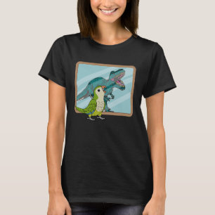 Papegoja & Rex Reflektion I Grön Munkparakit Quak T Shirt