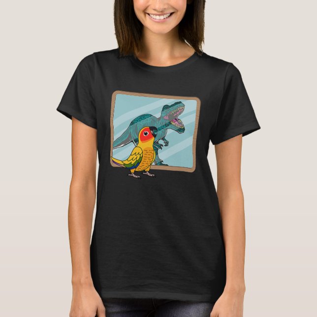 Papegoja & Rex-reflektion I Solconure T Shirt (Framsida)