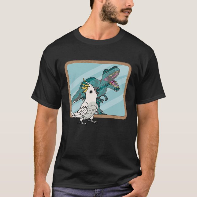 Papegoja & Rex Reflektion I Sulphur crested Kakadu T Shirt (Framsida)