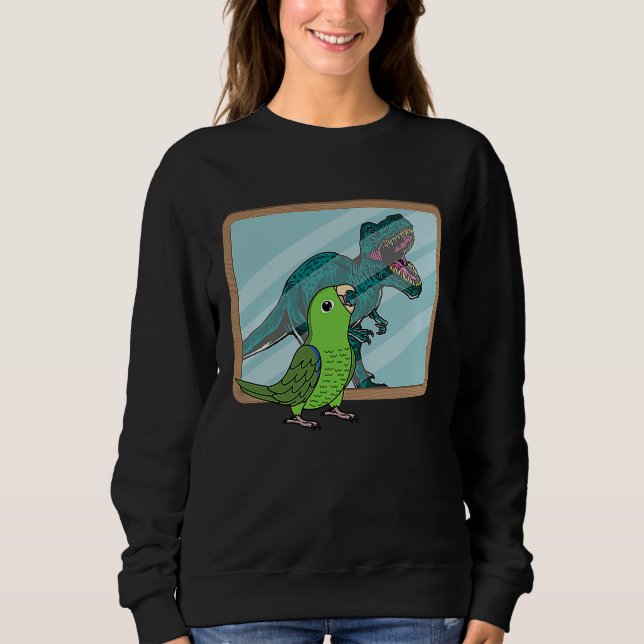 Papegoja & Rex Reflexion I Grön Papegoja T Shirt (Framsida)