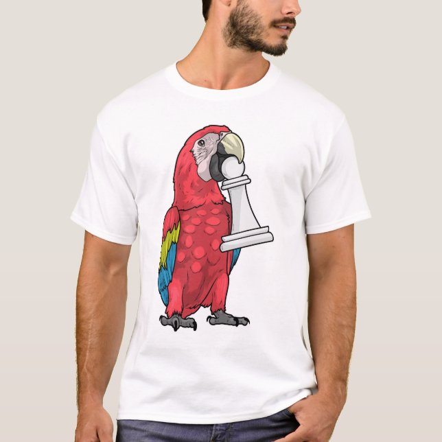 Papegoja Schackpjäs Bonde Schack T Shirt (Framsida)