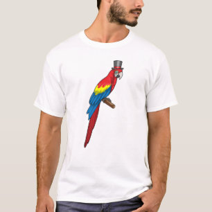 Papegoja som gentleman med hatt t shirt