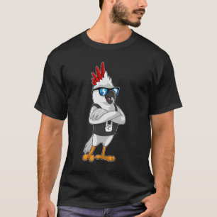 Papegoja som musiker med solglasögon t shirt