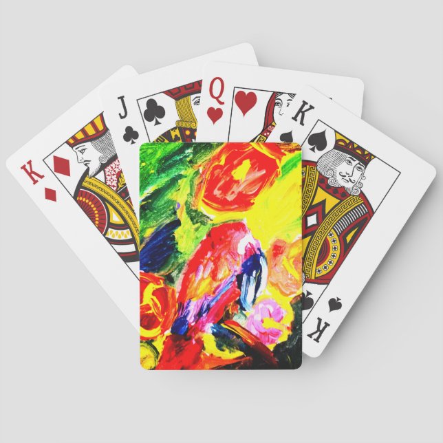 Papegoja sommar glädje casinokort (Baksidan)