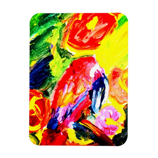 Papegoja sommar glädje magnet (Vertikal)