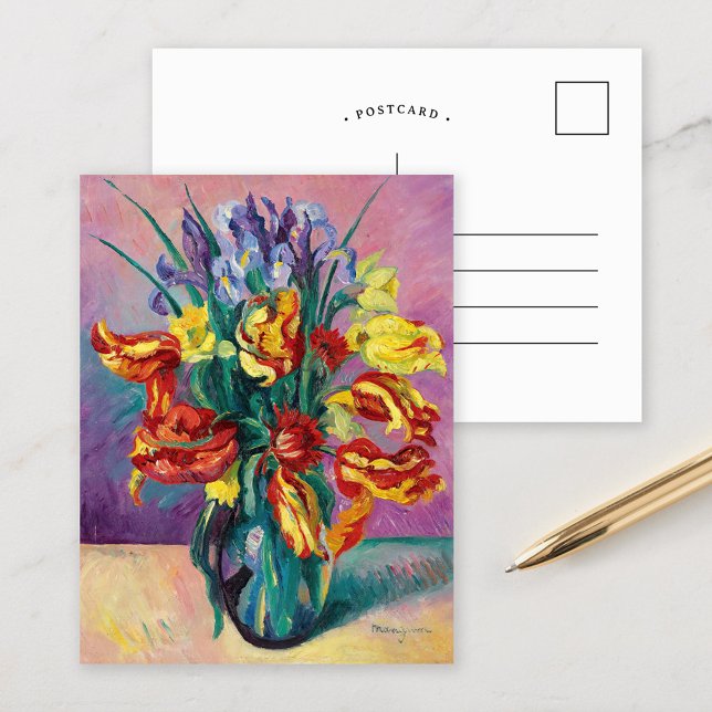 Papegoja-Tulpaner | Henri Manguin Vykort (Skapare uppladdad)