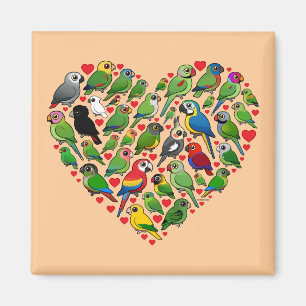 Papegojahjärta Magnet