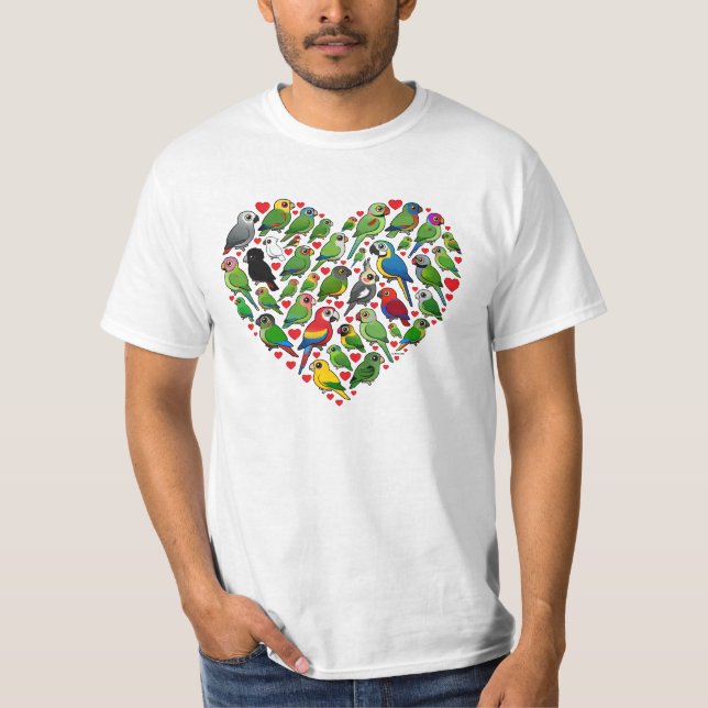 Papegojahjärta T-shirt (Framsida)