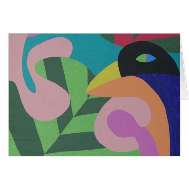 papegojakort hälsningskort (Framsidan Horizontal)