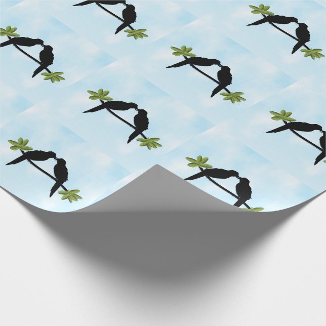 Papegojälsk Presentpapper (Hörn)
