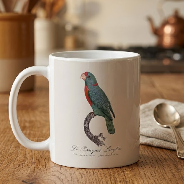 Papegojan Langlois av Jacques Barraband Kaffemugg (Le Perroquet Langlois by Jacques Barraband. Coffee Mug)
