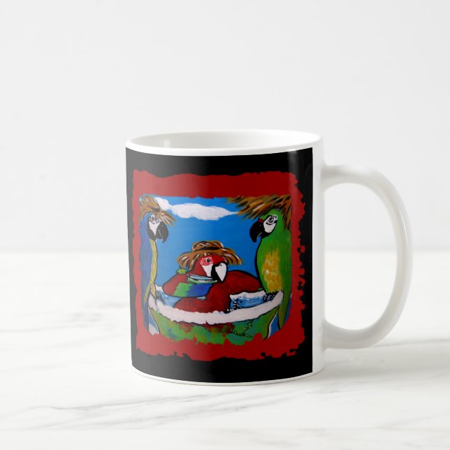 Papegojans glädjerop kaffemugg (Höger)