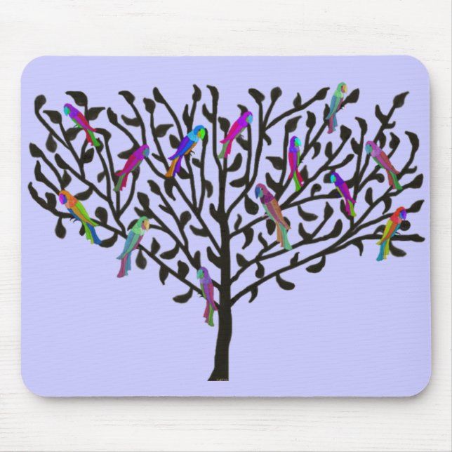 Papegojaträd Mousepad Musmatta (Framsidan)