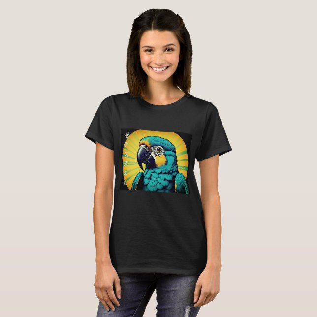 Papegojfågel Design T-Shirt för Kvinnor (Hel framsida)