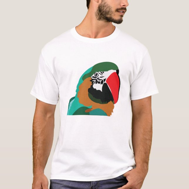Papegojfågel T Shirt (Framsida)
