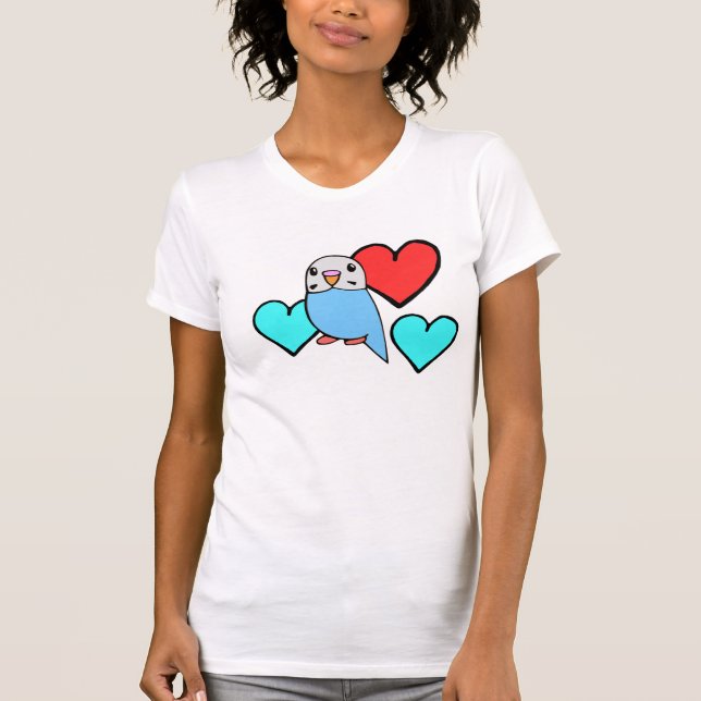 Papegojfågel Undulat T-shirt (Framsida)