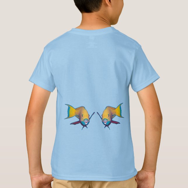 Papegojfisk - Abstrakt design - Utklippt från foto T Shirt (Baksida)