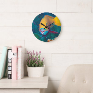 Papegojfisk - Slående smink! Färgrik foto    Stor Klocka