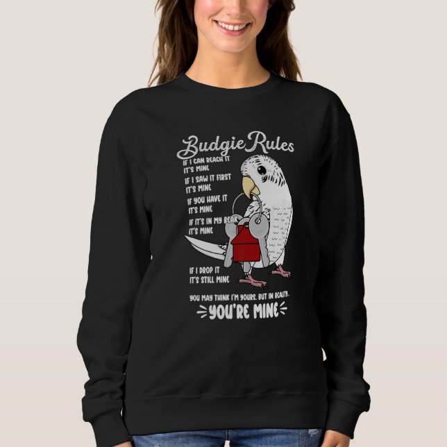 Papegojhusregler Det är Mitt Jag Vit Undulat T Shirt (Framsida)