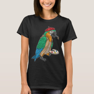Papegojmålare Penseld målningsduk T Shirt