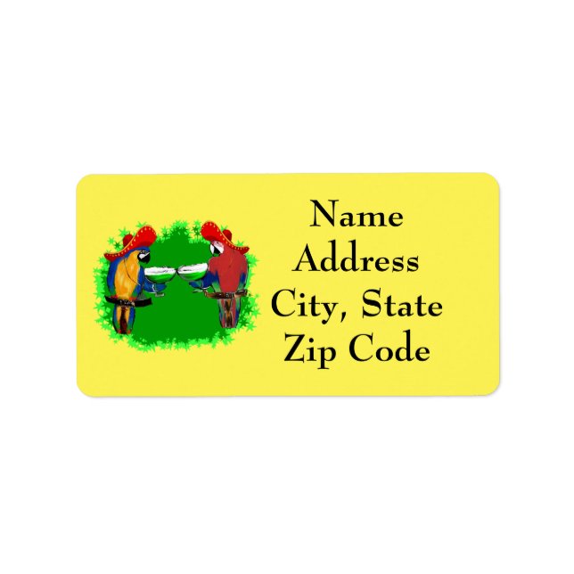 Papegojor Adressetikett (Framsidan)