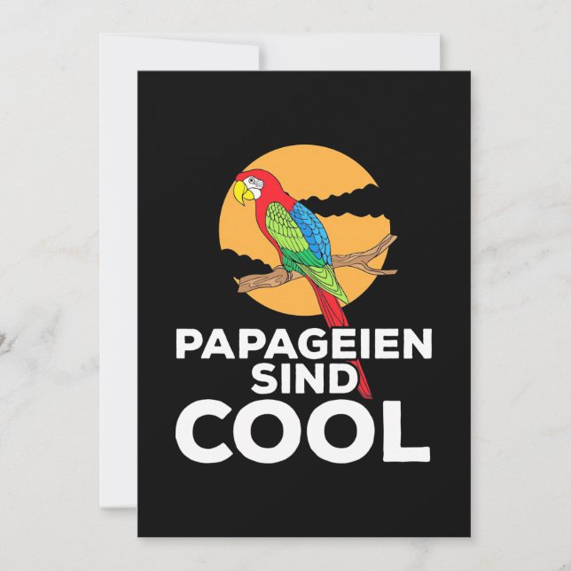 Papegojor Är Coola Inbjudningar (Framsida)