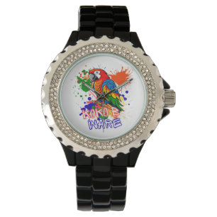 Papegojor är färgglada armbandsur